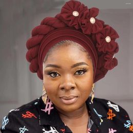 Etnische Kleding 2023 Afrikaanse Headtie Nigeria Hoofd Wraps Party Vrouwen Hoofddeksel Mode Tulband Cap Voor Vrouwelijke Turbante Mujer Moslim Hoofddoek