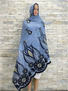 Vêtements ethniques 2023 Écharpe d'été musulman africaine Femmes turbanes 100% Coton doux Hijab islamique Pachmina Broider Ramadan Dubai Bandage pour Lady T240510