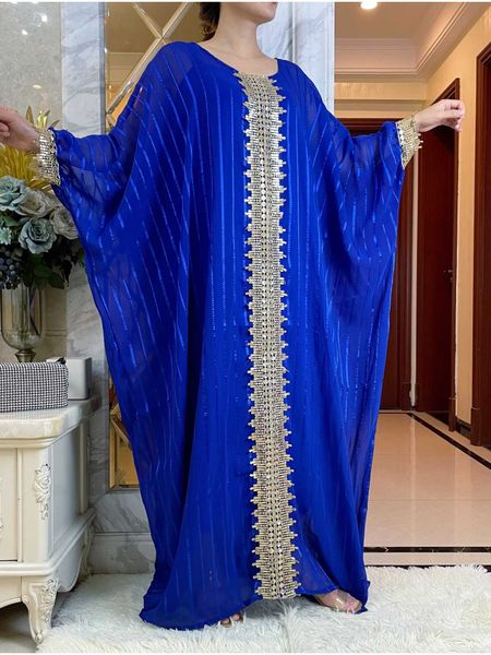 Vêtements ethniques 2023 Les robes traditionnelles africaines comprennent la jupe de base écharpe en mousseline ankara kaftan dames musulmanes musulmanbai abaya mariage soir t240510