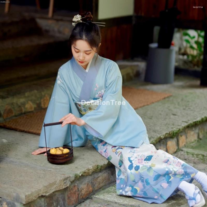 エスニック服2023アニメ着物の女の子コスプレドレス韓国の日焼け止め日本の伝統的なヴィンテージデイリーギシャローブ