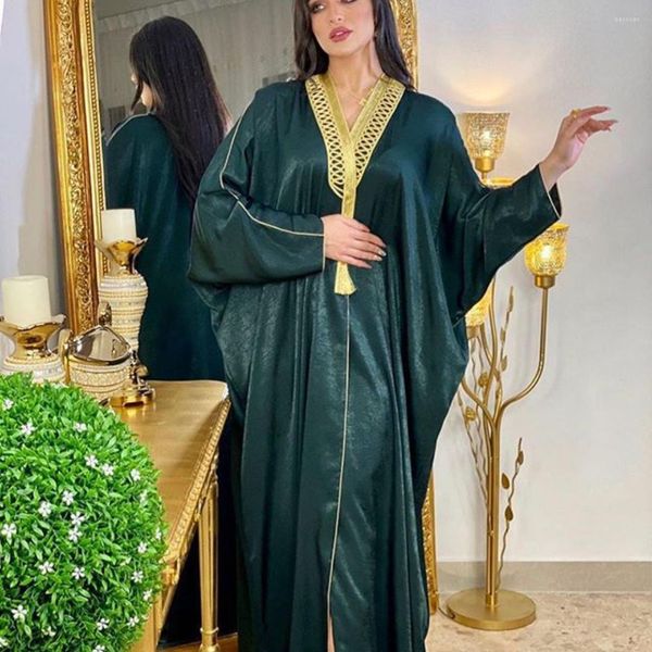 Vêtements ethniques 2023 arabe dubaï turquie Cardigan à manches chauve-souris Abaya longue musulmane vêtements pour femmes Abya robe islamique américaine