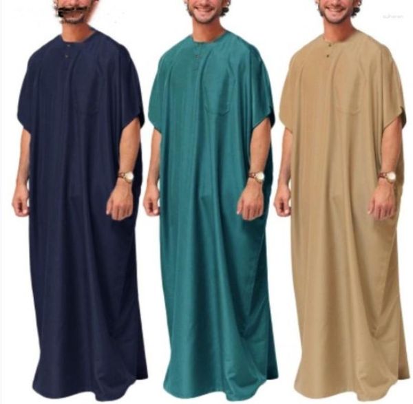 Vêtements ethniques 2023 arabe dubaï longue chemise Robes Pakistan islamique musulman hommes Abaya Caftan mode Thobe grande taille 5XL Caftan