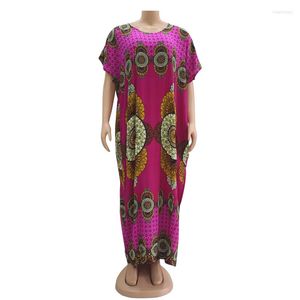 Vêtements ethniques 2023 arrivée vêtements africains femmes mode col rond manches chauve-souris pull Vestidos musulman Maxi robe moderne écharpe