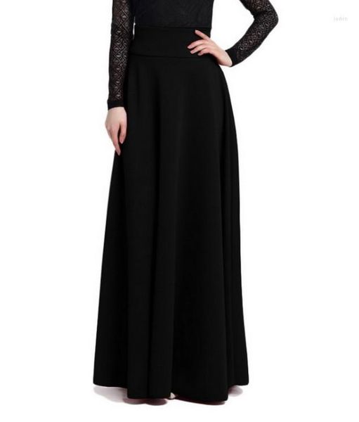 Vêtements ethniques 2023 Arrivée Jupes longues pour femmes musulmanes Maxi Robe Noir Rouge Robe de bal Islamique