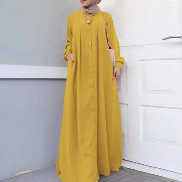 Vêtements ethniques 2023 Battons Rouge Longue Robe Arabe Lâche Abaya Malaisie Vêtements De Mode Pour Femmes Musulmanes Casual Coton Doublé Matériel Robe