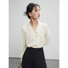 Etnische Kleding 2023 Chinese Stijl Vrouwen Verbeterde Stand Up Kraag Cheongsam Blouse Veelzijdige Gril Mode Tangsuits Shirt