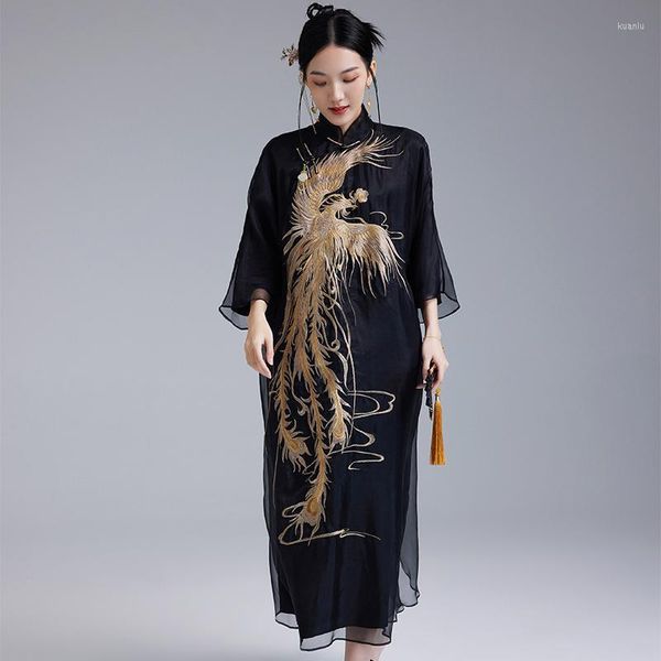 Vêtements ethniques 2023 Chinois Vintage Traditionnel Cheongsam Robe Qipao Élégant Parti Oriental Rétro Amélioration Vietnam Ao Dai A42