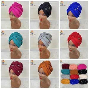 Etnische Kleding 2023 Katoen Effen Plooien Diamant Moslimvrouwen Innerlijke Hijab Caps Arabische Wrap Hoofd Haar Mutsen Cap Voor