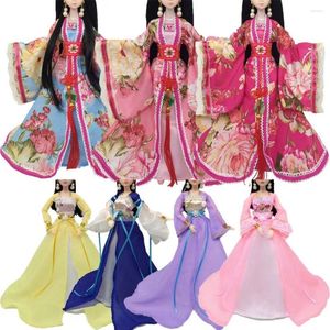 Vêtements ethniques 2023 Est Ancienne robe poupée chinoise impériale concubine cour costume de fée pour 30 cm accessoires fille princesse poupées vêtements