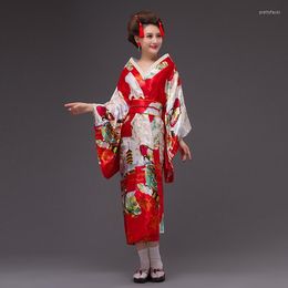 Etnische kleding 2023 Japan kimono vrouwen geisha prom jurk vintage originele traditie zijden yukata met obi sexy kostuums 8colors