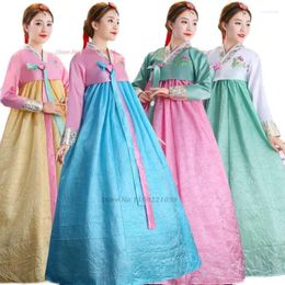 Vêtements ethniques 2023 Robe de danse folklorique coréenne Hanbok National Flower Broderie Vintage Banquet Stage Performance Wear Costume de fête