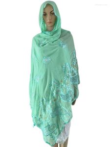 Vêtements ethniques 2023 Dernière mousseline de soie africaine confortable hijab écharpe pour les femmes musulmanes Dubaï Islam Foulard Long200 100 Châle de broderie