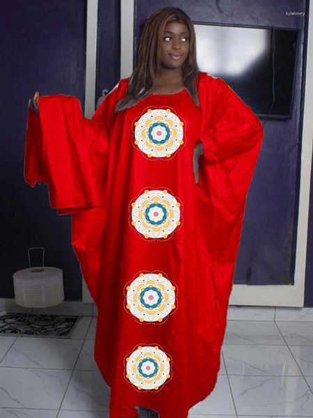 Ropa étnica 2023 Últimos vestidos largos coloridos Bazin Riche para mujeres africanas Fiesta Dashiki Robe Vestidos de noche de primera clase