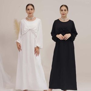 Vêtements ethniques 2023 Robe musulmane femmes plaine Abaya dubaï noir blanc modeste longues robes Islam Eid Ramadan Robe Femme Musulmanes