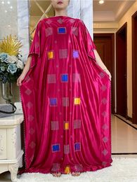 Vêtements ethniques 2023 Nouveau arrivée Summer African Abaya Femmes Dashiki Fleurs Modèle bonne robe Quty DUBAI TURKE