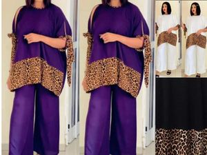 Vêtements ethniques 2023 printemps imprimé africain vêtements pour femmes été 2 pièces ensemble haut et pantalon tenues décontractées mode afrique léopard Dashiki
