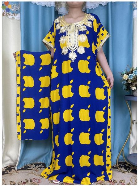 Vêtements ethniques 2023 Style africain Abaya 2 pièces ensemble à manches courtes Dashiki impression florale coton été dame robes décontractées