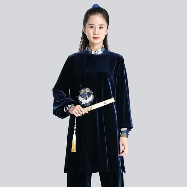 Vêtements ethniques 2023 Tai Chi Uniforme Femmes Hiver Taichi Uniformes Kungfu Arts Martiaux Wing Chun Costume Costumes Traditionnels Chinois 31750
