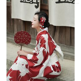 Vêtements ethniques 2023 Vintage Haori Kawaii Filles Femmes Foral Imprimer Kimono Robe Rétro Style Japonais Pour La Fête Yukata Vêtements Asiatiques Geisha