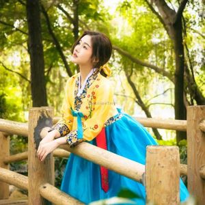 Vêtements ethniques 2023 Femmes Hanbok Performance Costume National Style coréen traditionnel broderie robe de danse S690