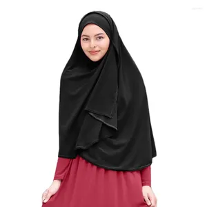 Vêtements ethniques 2023 Femmes Polyester Hijab Écharpe Foulard Femme Musulman Châles Et Wraps Tête Foulards Islam Foulard Malaisie Turban