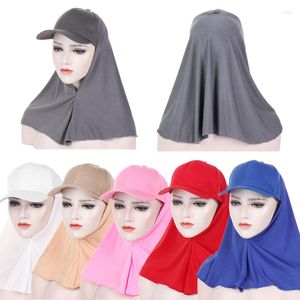 Etnische Kleding 2023 Vrouwen Moslim Instant Hijab Hoofddoek Cover Tulband Hoeden Arabische Mode Baseball Cap Al-Amira 1 Pcs Hoofddeksels