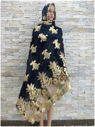 Vêtements ethniques 2023Muslim Fashion Femmes Fiffitements Turc Dubaï Arabe Indien Afrique Écharpe Broderie desgin Big Cotton Scharpes pour les châles T240510