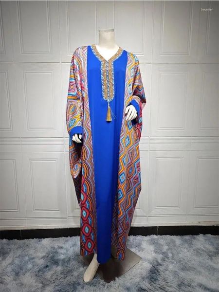 Vêtements ethniques 2024 Abayas pour femmes Dubaï élégant manches chauve-souris robes de soirée Ramadan Diamand Kaftan Abaya robe vêtements musulmans