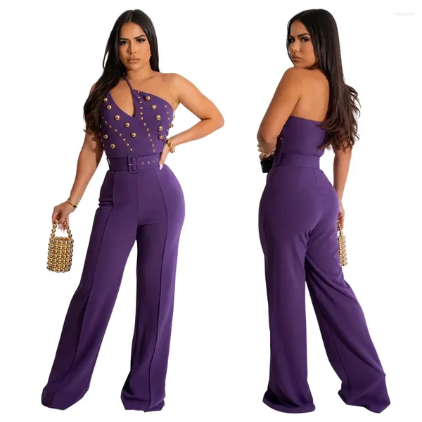 Ropa étnica 2024 Ropa africana para mujeres Autumn Spring Spring Maneveless Polyester Party Night Jumpsuit Long Dashiki