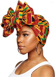 Ropa étnica 2024 Headtie africano Moda Impresión de moda Turbante Cap Musulmán Pañuelo Bonnet Soft Strecth África Hijab para mujeres