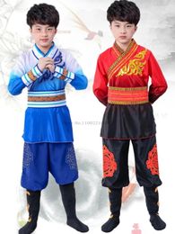 Ropa étnica 2024 Niños chinos Tai Chi Wushu Color degradado Traje de artes marciales Uniforme Wing Chun Shaolin Kungfu Entrenamiento