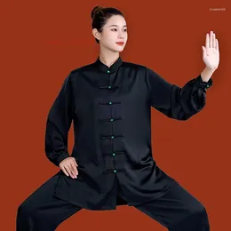 Ropa étnica 2024 chino tai chi martail artes uniforme tops pantalones conjuntos entrenamiento ejercicio traje de práctica matutina