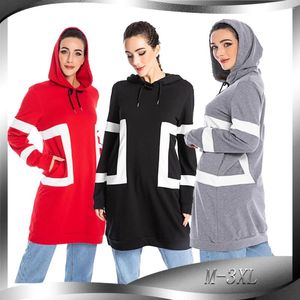 Vêtements ethniques 2024 Sweat à capuche Sportwear Sweat-shirt Femmes Eid Vêtements musulmans Lâche Manches longues Musulman Tops Khimar Tunique décontractée Hijab Abayas