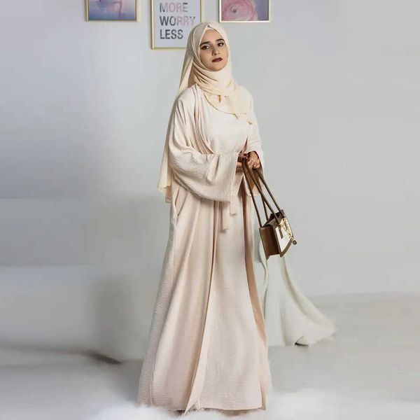 Vêtements ethniques 2024 Vente chaude DJELLABA Robe musulmane 2 pièces SUITS MUSLUMS Élégants longs Abayas islamiques Femmes Modestes vêtements de vêtements Eid T240510