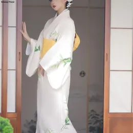 Vêtements ethniques 2024 Japonais White's Kimono Kimono traditionnel Geisha Anime Japones Thaïlande
