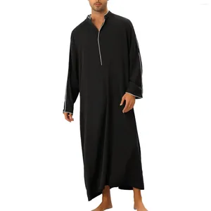 Vêtements ethniques 2024 Hommes musulmans Jubba Thobe Eid Abaya Homme Musulman Caftan Robes islamiques Pakistan Arabie Saoudite Djellaba Islam Vêtements