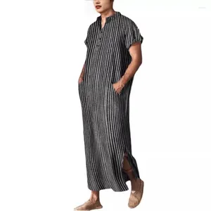 Vêtements ethniques 2024 Robes masculines de dinde musulmane Shirts à manches longues Robe THOBE ROBE DE KOFTAN POUR MEN