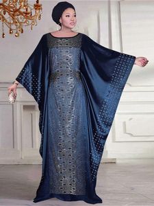 Vêtements ethniques 2024 Ramadan Eid Abaya Femme musulmane Dubaï Long Robes Elegant Ladies Islamic Wedding Party Gown African Kaftan Boubou