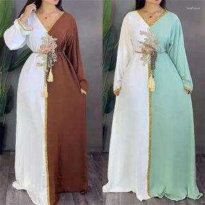 Etnische kleding 2024 Ramadan moslim kaftan abaya jurk dames dubai elegante jurken