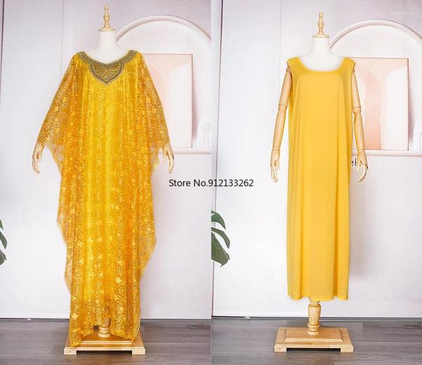 Vêtements ethniques 2024 Robes d'été pour femmes Dubaï Africain Plus taille en deux pièces Abayas Abayas Berbe de fête de mariage Afrique Boubou