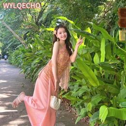 Vêtements ethniques 2024 THAI TRADATION ASIAN POGRATION DANSE Performance Thaïlande Costume Robe de voyage Vintage Sexe