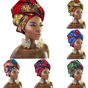 Vêtements Ethniques 29Color Africain Head Wraps Nigerian Gele Headtie Pour Femmes Rich Print Bandeau Traditionnel Bazin Robes Foulard 50 180CM