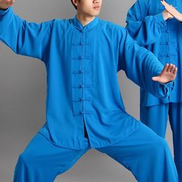 Vêtements ethniques 2 pièces/ensemble Tai Chi uniforme Wushu Kleding Volwassenen Vechtsporten unisexe costume traditionnel chinois WearEthnic EthnicEthnic