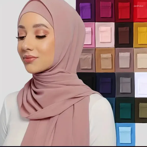 Vêtements ethniques 2pcs Undercap en mousseline de soie Hijab Set Mur Elastic Tube Head Cover Elegant Soft Cozy Brepwant Suncred Bandana Combination