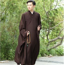 Ropa étnica 3 colores Zen traje budista Lay monje meditación vestido uniforme de entrenamiento traje ropa conjunto budismo aparato