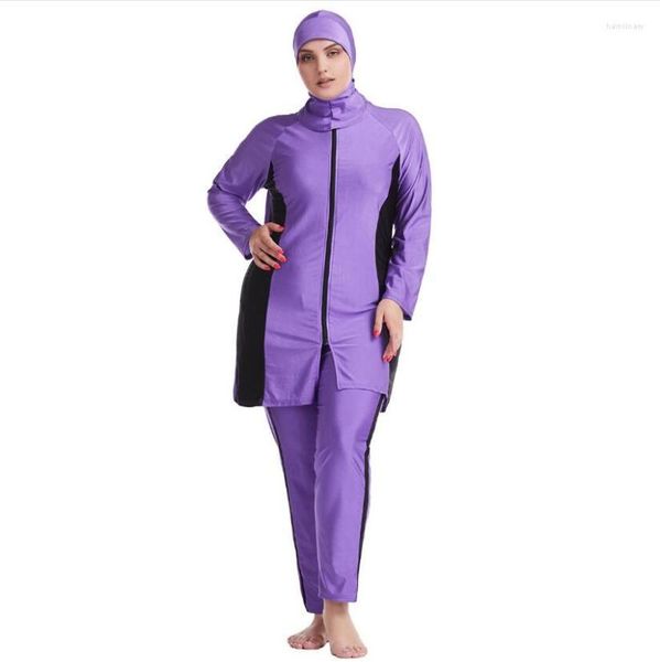 Ropa étnica 3 piezas deporte musulmán mujeres traje de baño modesto ropa de baño islámico trajes de baño de talla grande Burkini 6XL traje de baño Mayo Islami