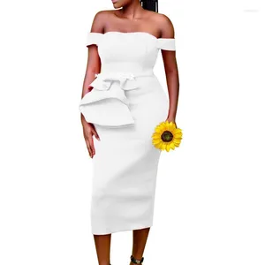 Etnische kleding 4 kleuren witte lange bodycon jurk Afrikaanse jurken voor vrouwen 2023 Zomerkleding feest sexy off-should elegant gewaad longue