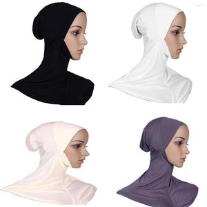 Vêtements ethniques 4pcs Musulman Lady Modal Jersey Hijabs Paquet Châle Arabe Islamique Wraps Bolero Mujer Couleur Solide Couvre-chef Femme Écharpe Cap