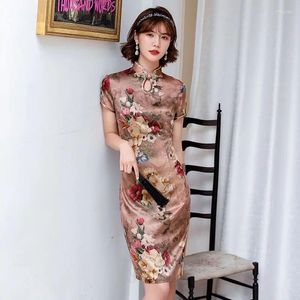 Etnische kleding 4xl rekbare qi pao Chinese jurk flexibele oosterse stijl jurken cheongsam 2023 kleding elastische kracht chipao mooi