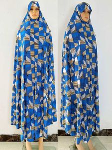 Vêtements ethniques 6xl 2024 Musulman Femmes Muslim Hotte Abaya Africain Slveless Prayer Garment Robe Kaftan avec hijab Floral Dubaï Robe Saudi Ramadan T240510